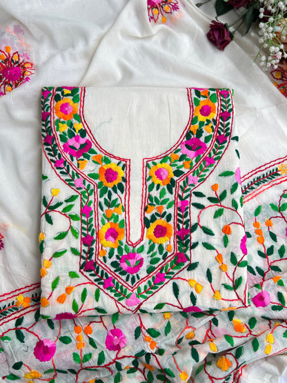 Gulbahar Ivory Hand-Embroidered Suit Set