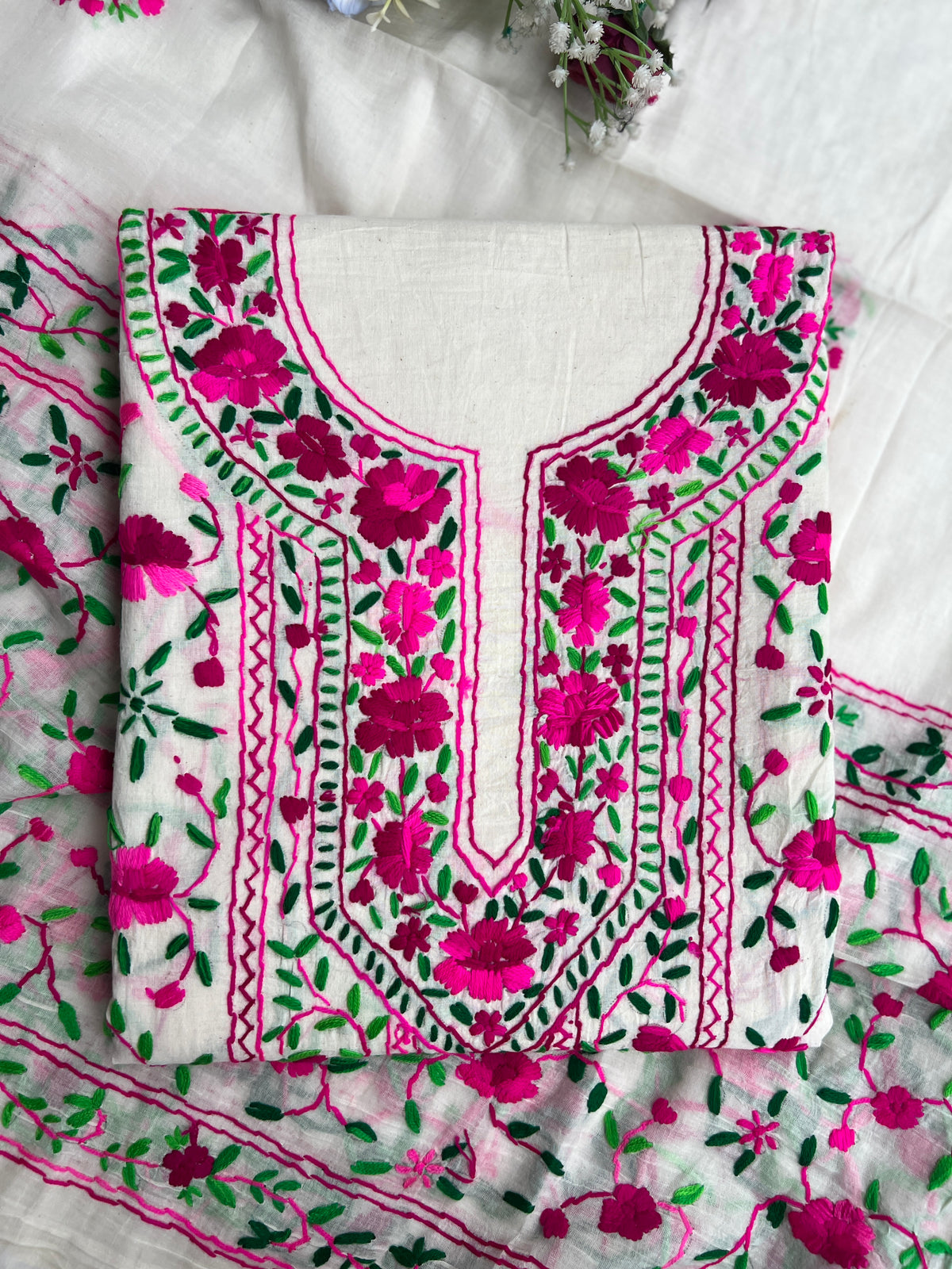 Gulbahar Ivory Hand-Embroidered Suit Set