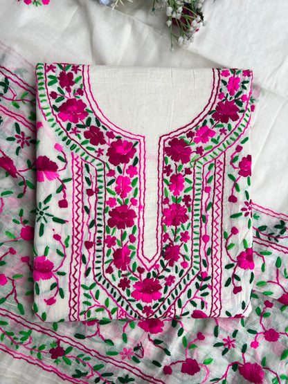 Gulbahar Ivory Hand-Embroidered Suit Set