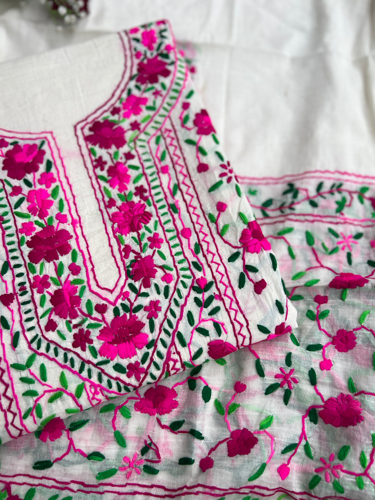 Gulbahar Ivory Hand-Embroidered Suit Set