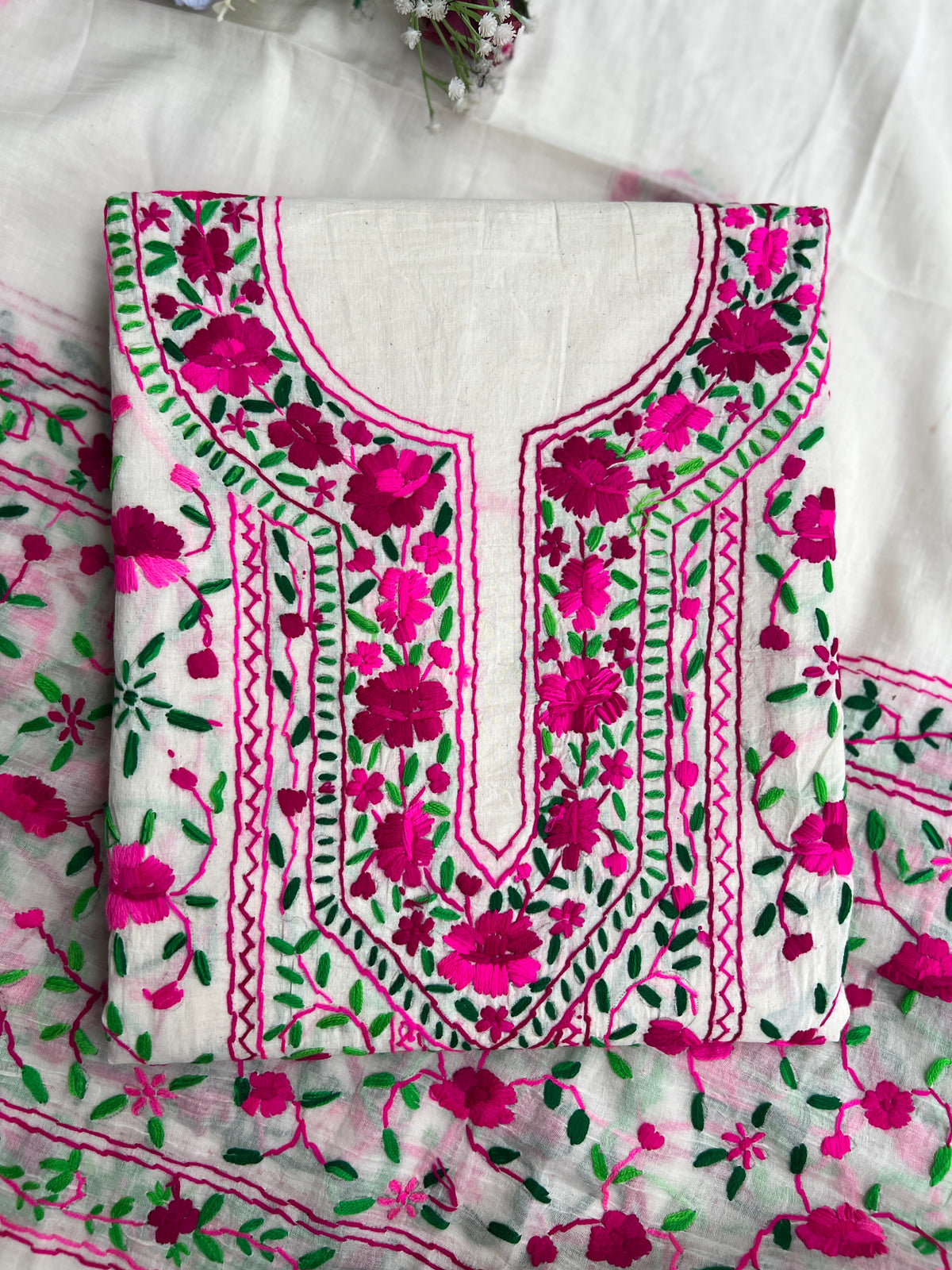 Gulbahar Ivory Hand-Embroidered Suit Set