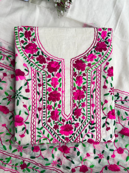 Gulbahar Ivory Hand-Embroidered Suit Set