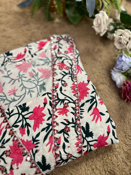 Floral Aalia Cut Printed   Co-ord Set