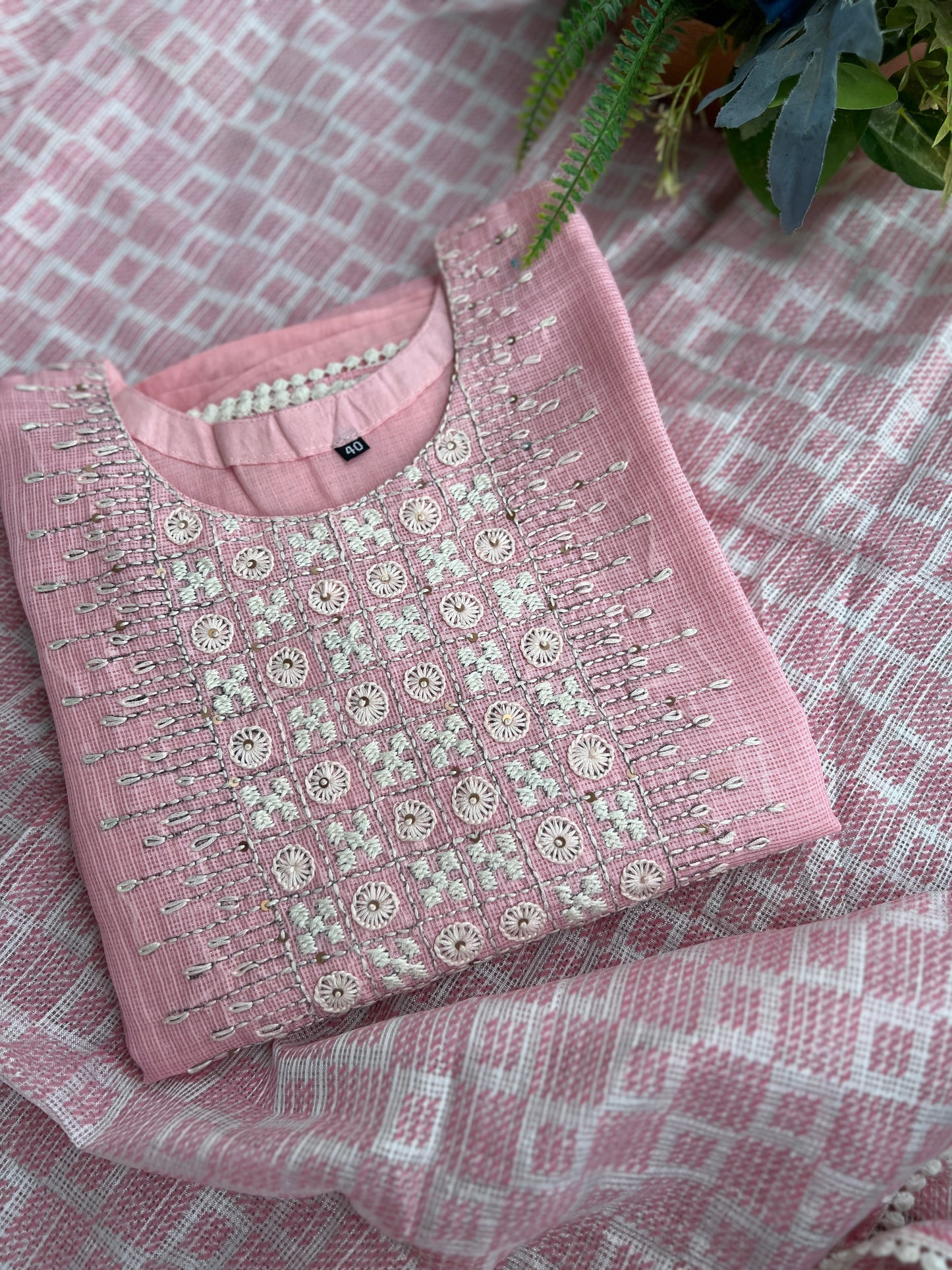 Elegant Pink Kota Doriya Salwar Suit – Comfort with Grace