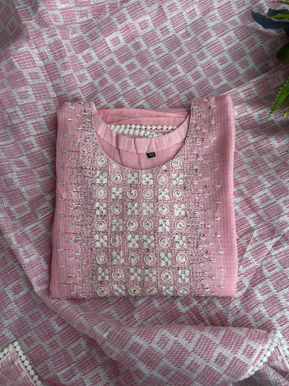 Elegant Pink Kota Doriya Salwar Suit – Comfort with Grace