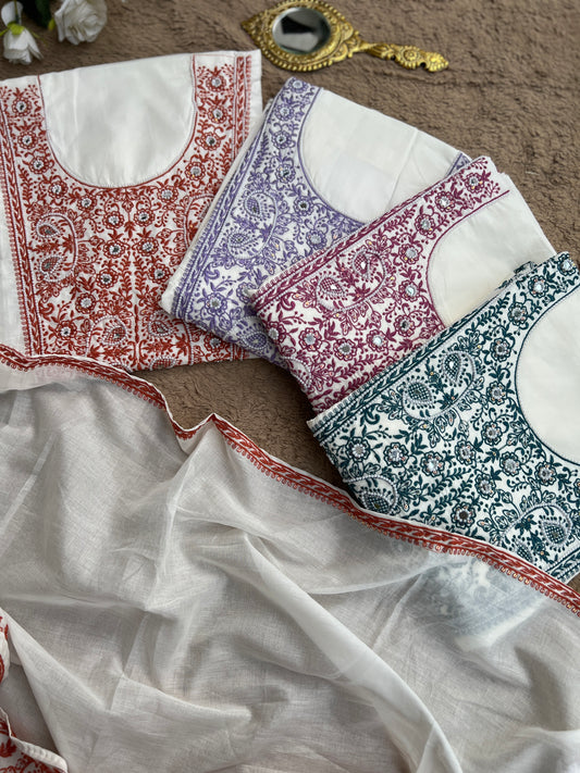 Chikankari-Inspired Cotton Set ✨