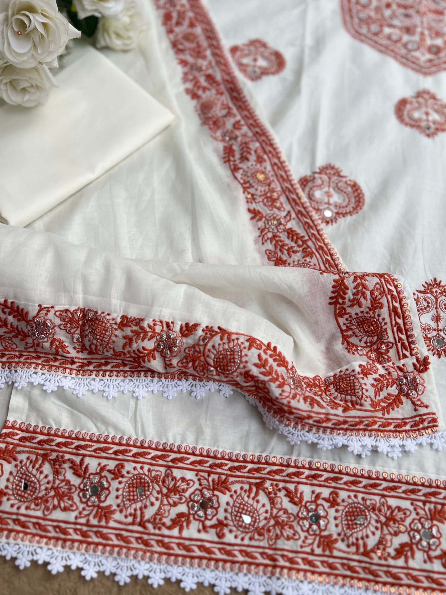 Chikankari-Inspired Cotton Set ✨