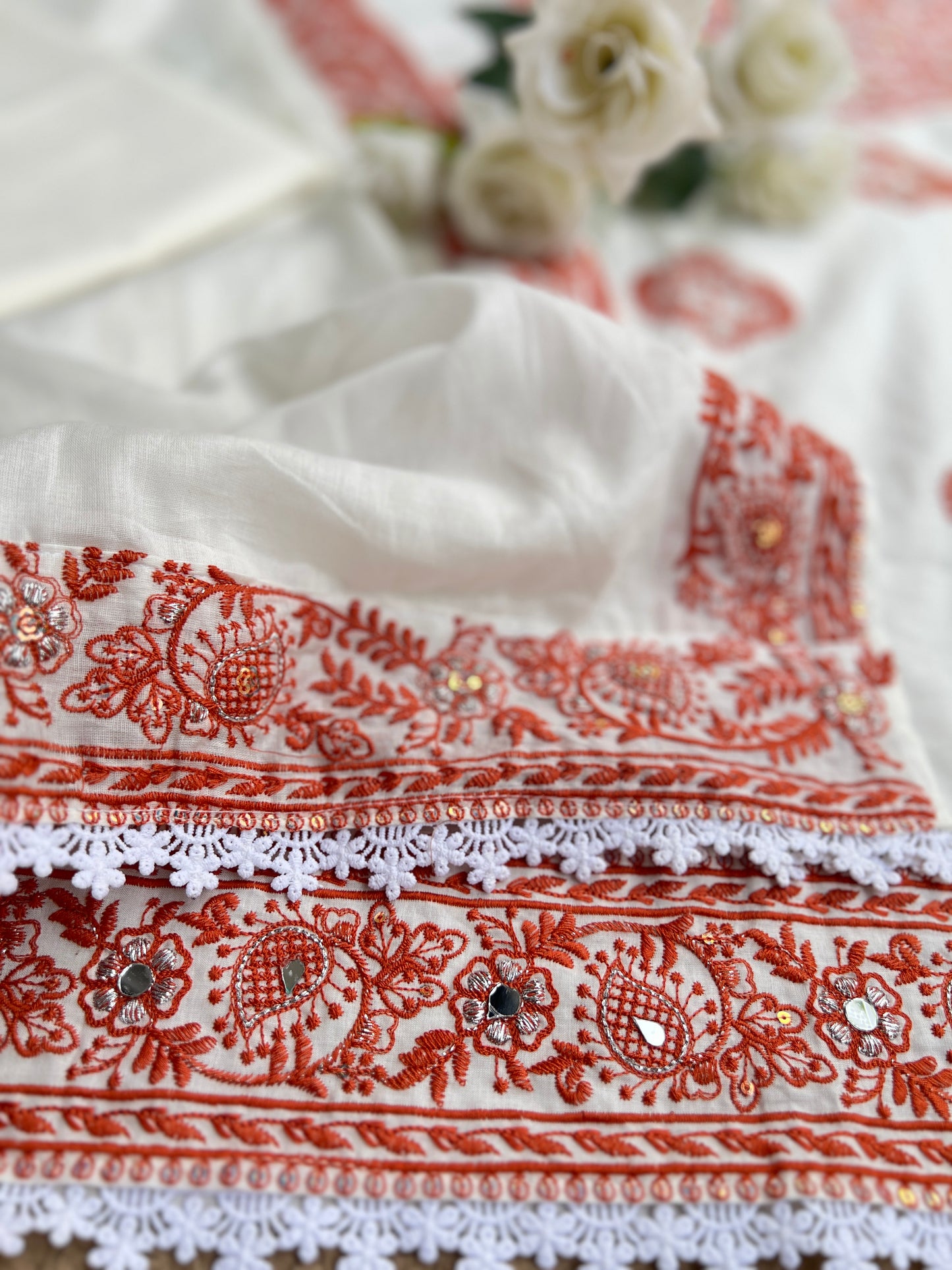 Chikankari-Inspired Cotton Set ✨