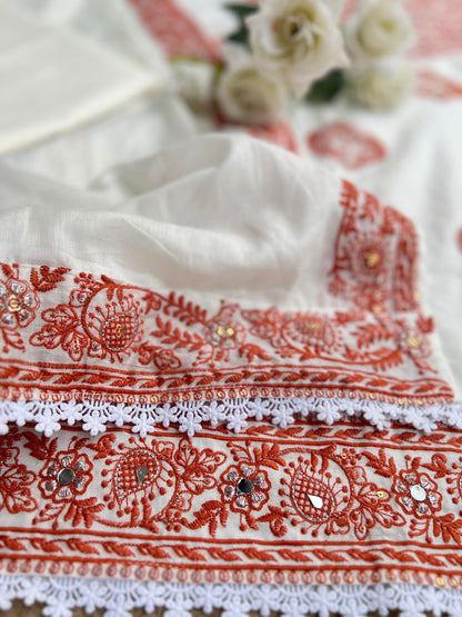 Chikankari-Inspired Cotton Set ✨