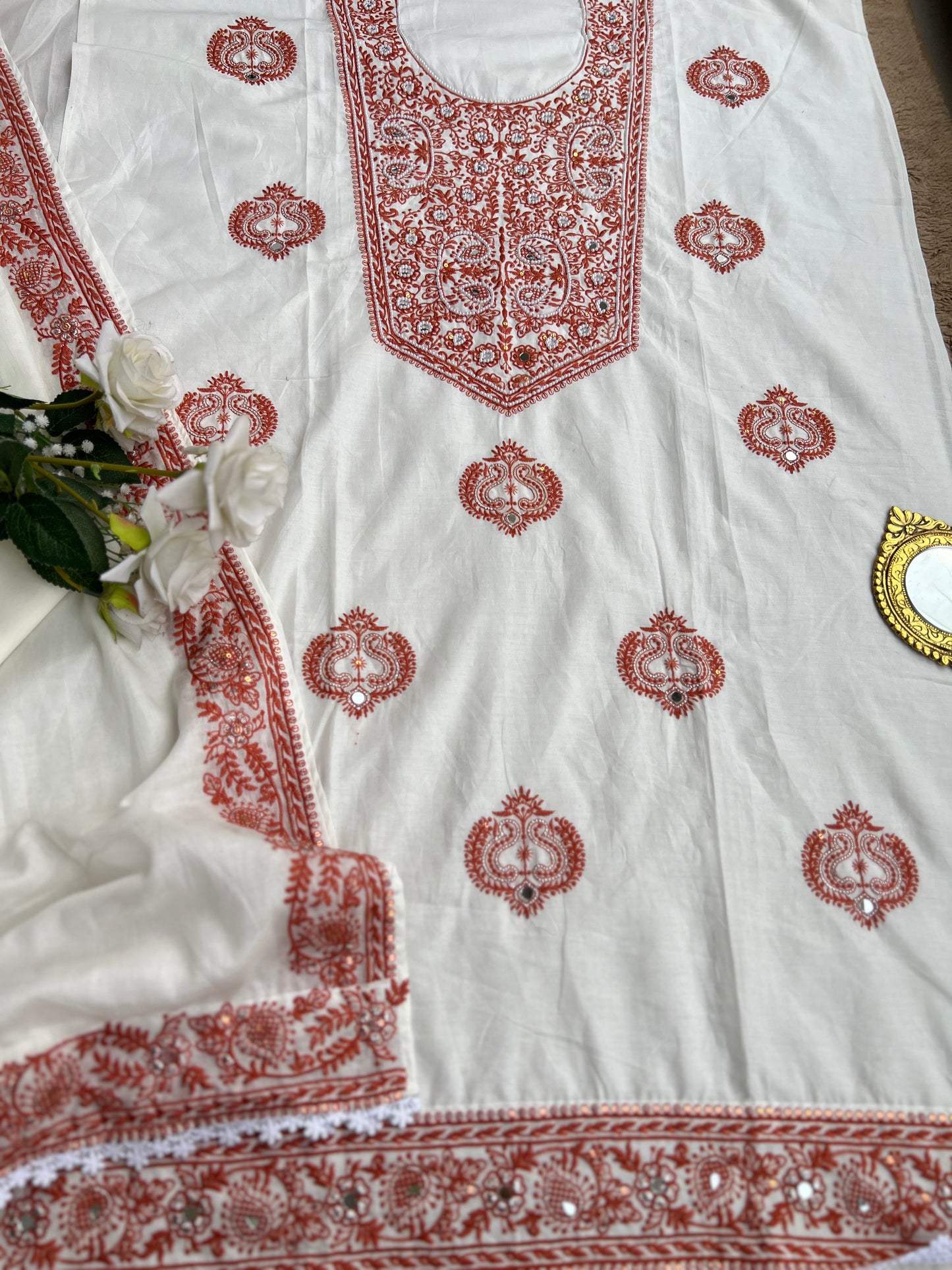 Chikankari-Inspired Cotton Set ✨