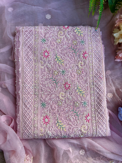 Elegant Embroidered Georgette Chikankari Salwar Suit