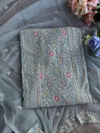 Elegant Embroidered Georgette Chikankari Salwar Suit