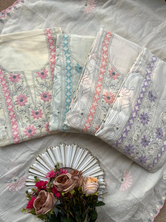 Pure Cotton Chikankari-Inspired Suit