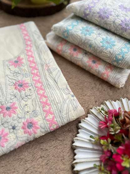 Pure Cotton Chikankari-Inspired Suit
