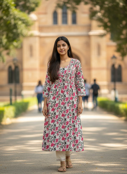 Floral Nyraa Cut Printed   Co-ord Set