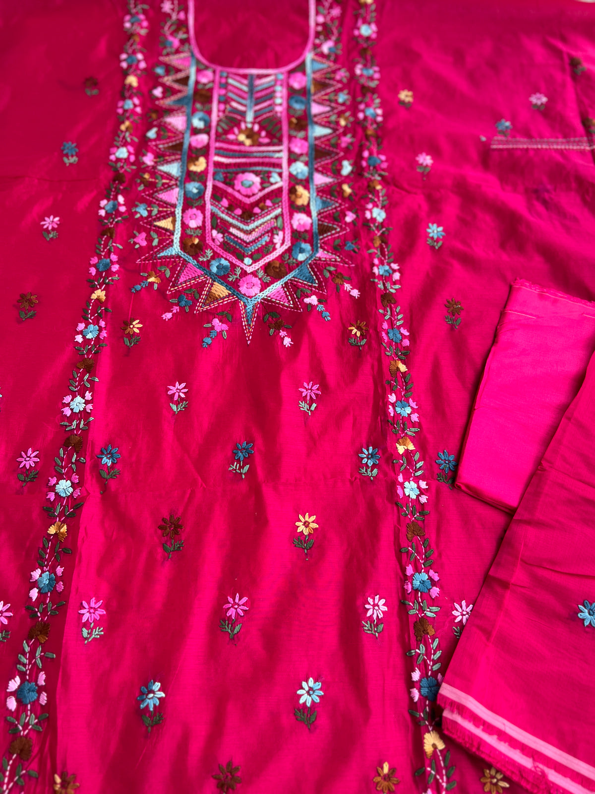 Rani Pink Hand-Embroidered Elegance