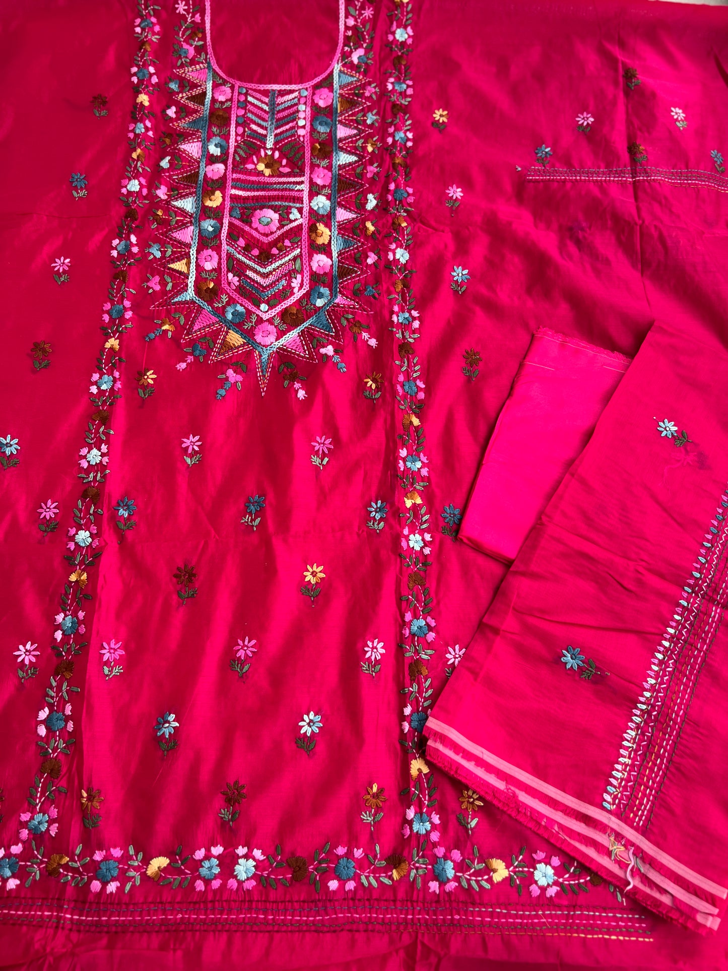 Rani Pink Hand-Embroidered Elegance