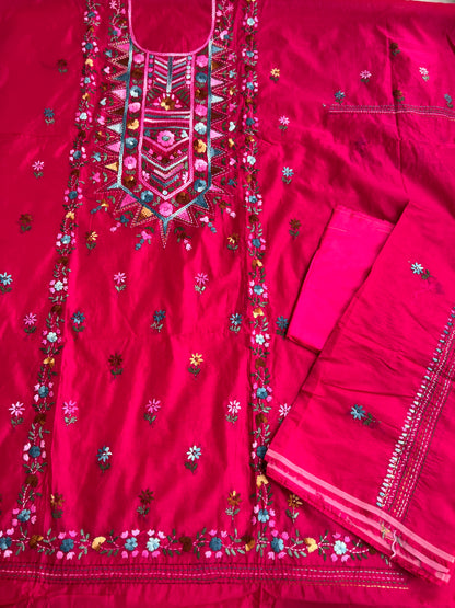 Rani Pink Hand-Embroidered Elegance