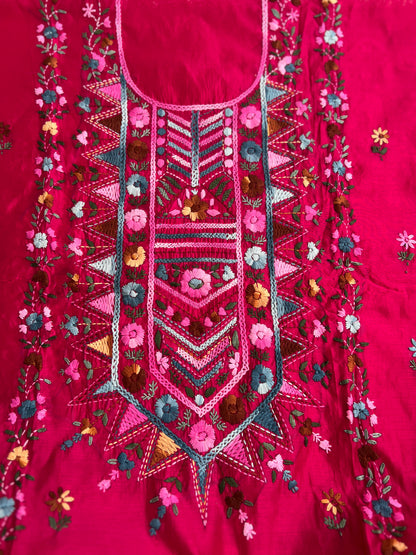 Rani Pink Hand-Embroidered Elegance