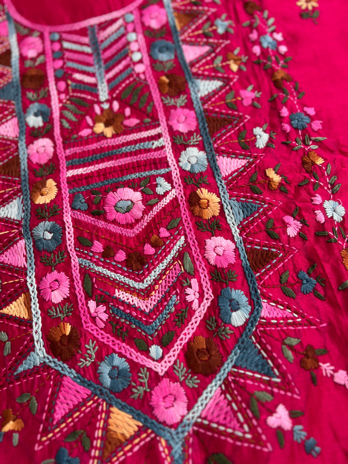 Rani Pink Hand-Embroidered Elegance