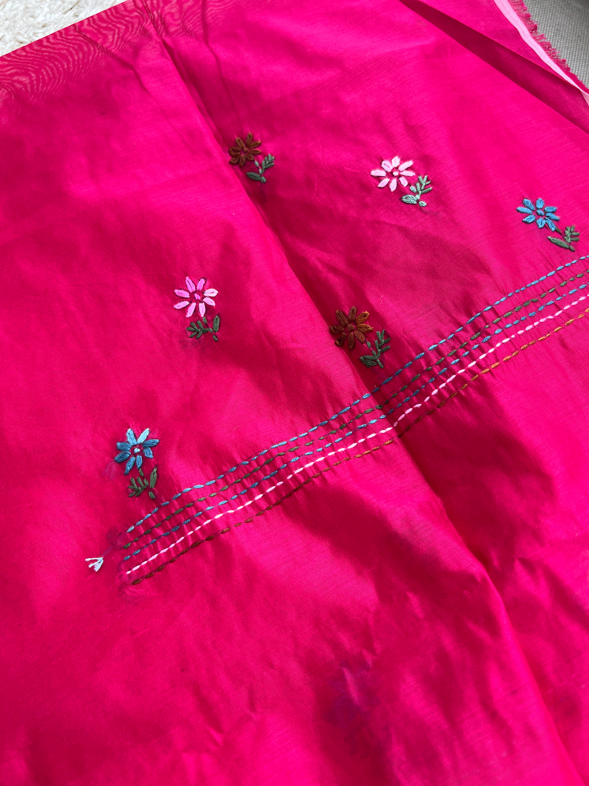 Rani Pink Hand-Embroidered Elegance