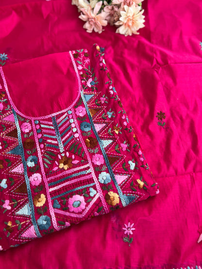 Rani Pink Hand-Embroidered Elegance
