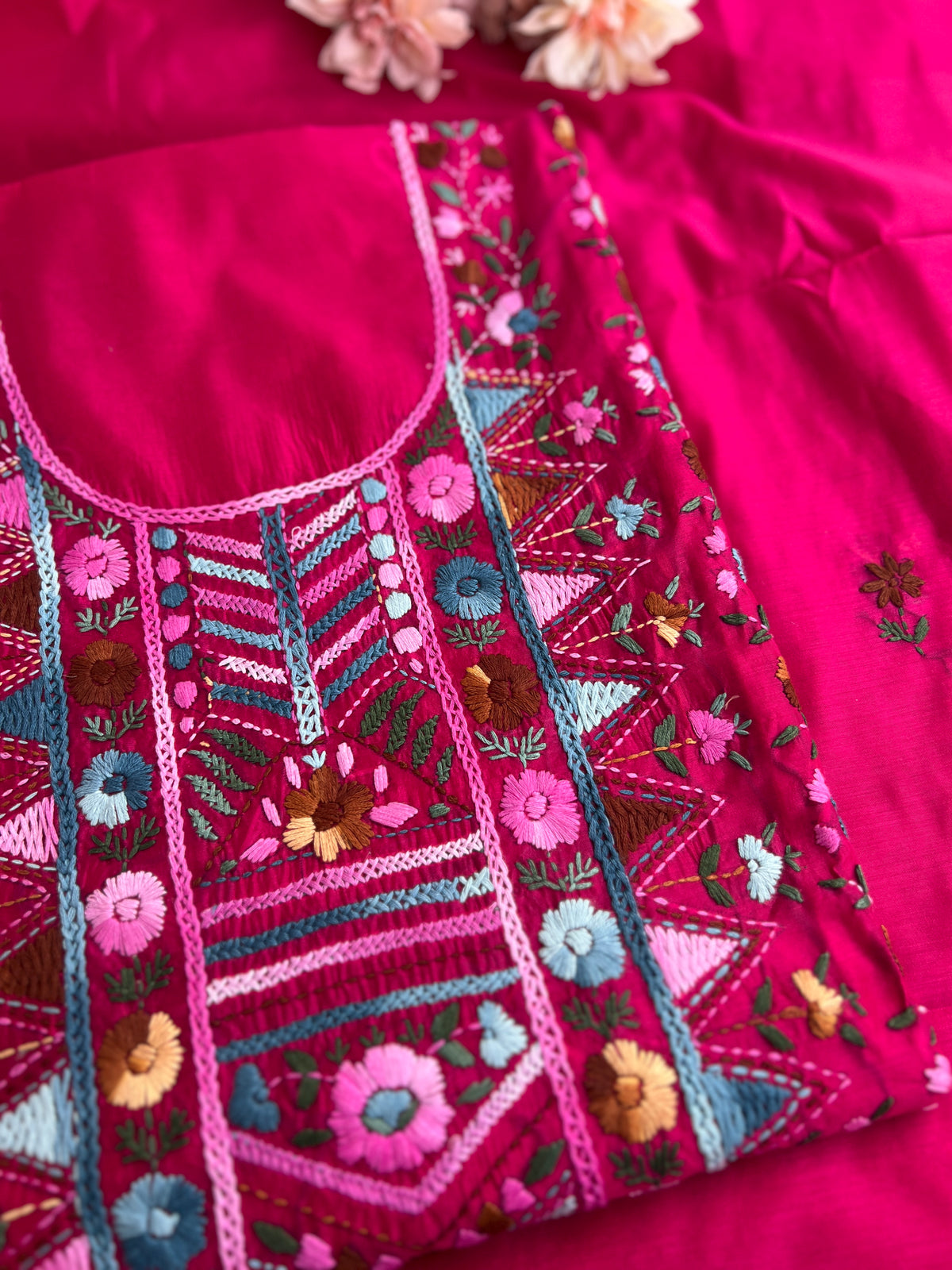 Rani Pink Hand-Embroidered Elegance