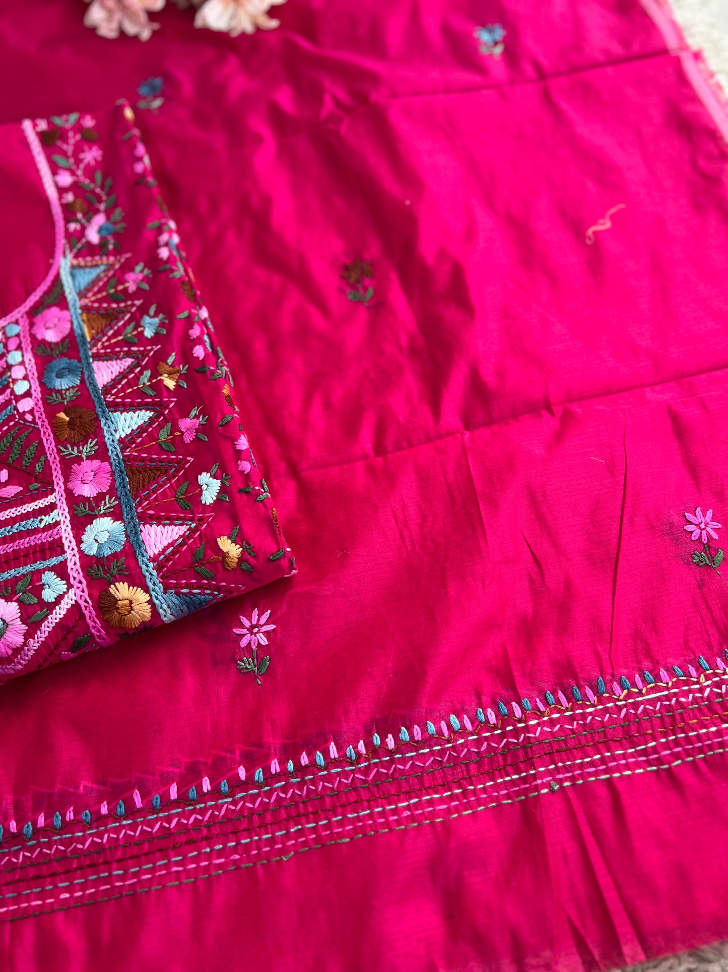 Rani Pink Hand-Embroidered Elegance
