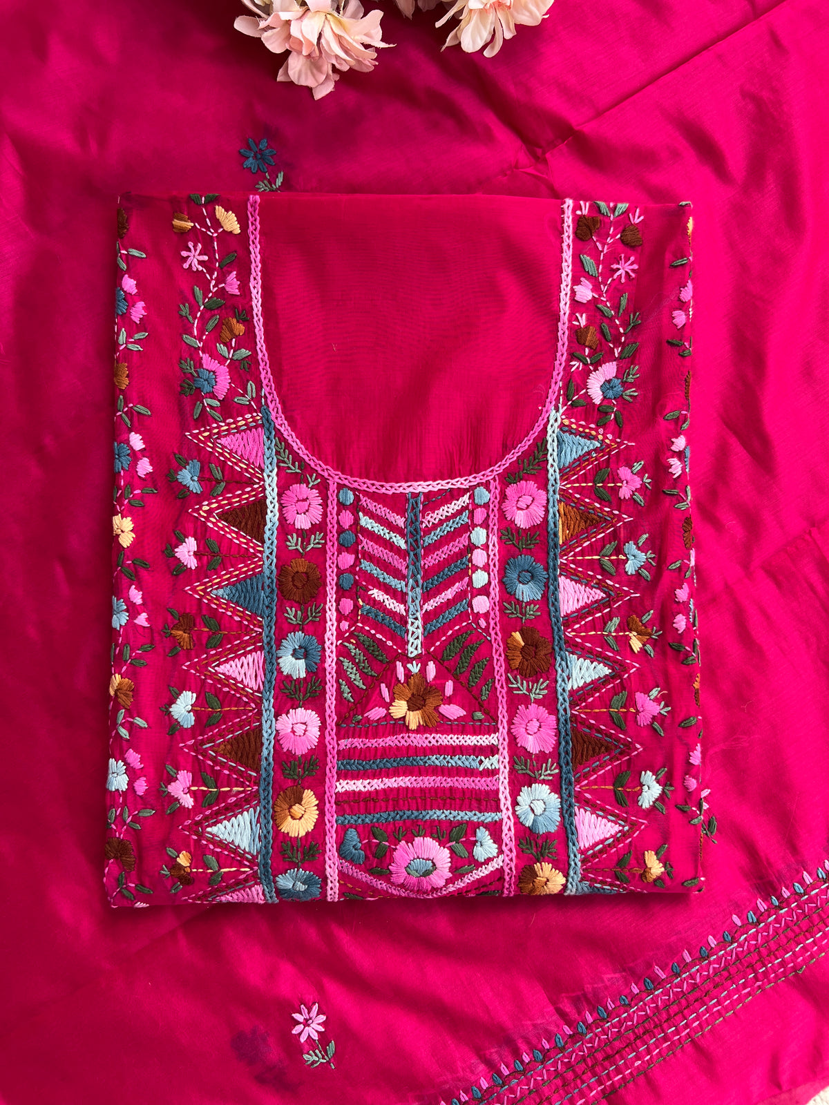 Rani Pink Hand-Embroidered Elegance
