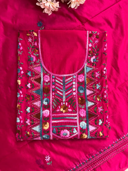 Rani Pink Hand-Embroidered Elegance