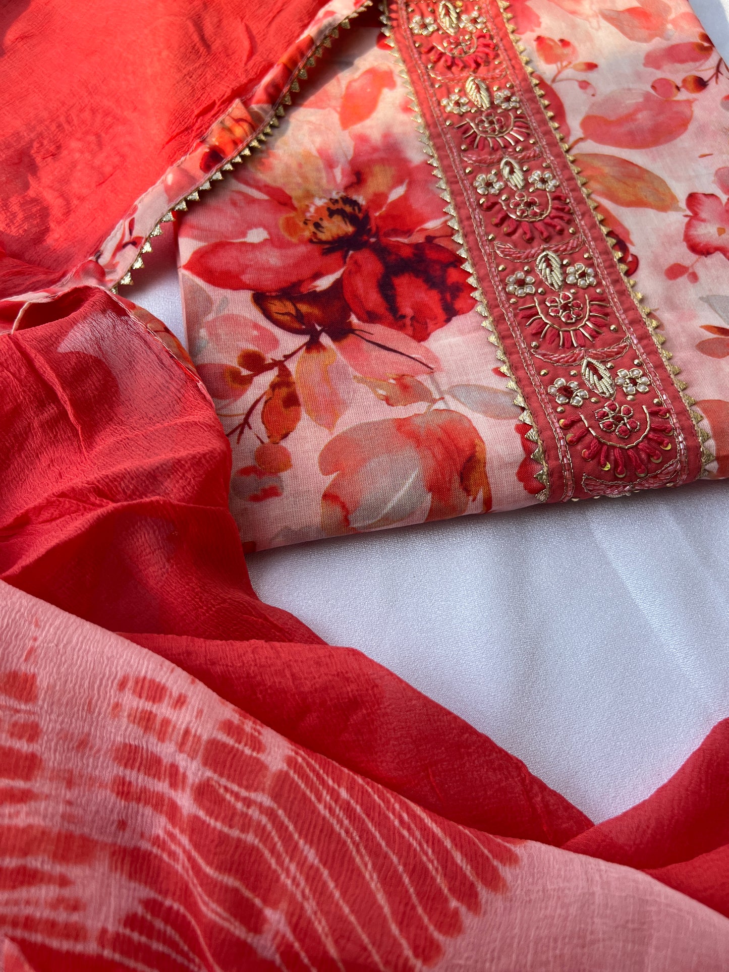 Floral Elegance with Tie-Dye Twist