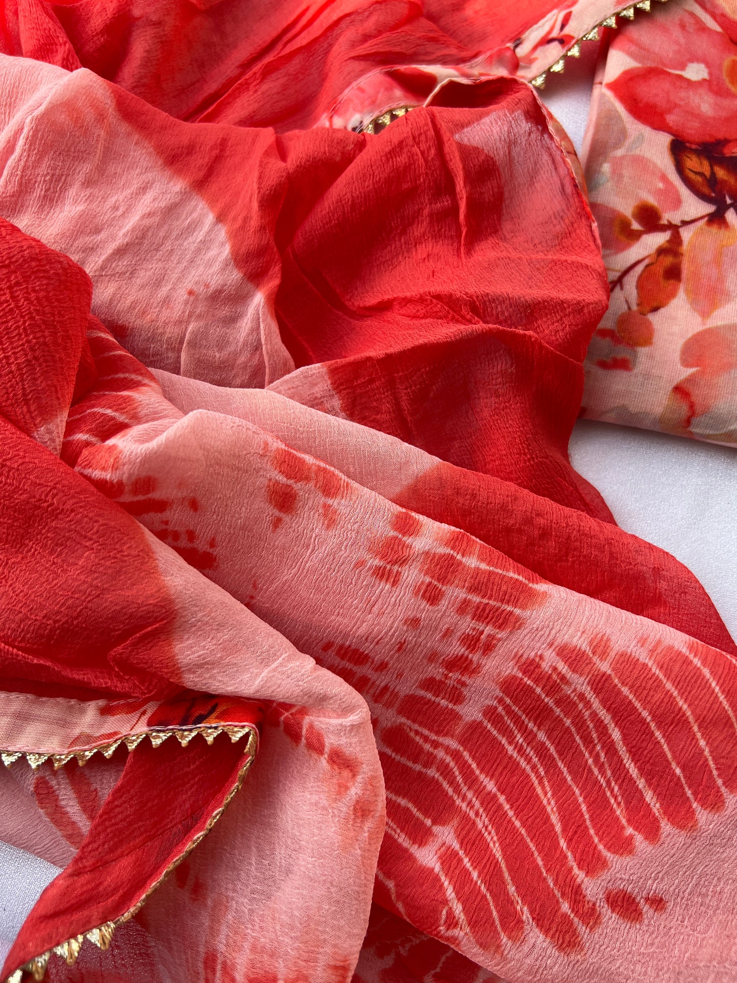 Floral Elegance with Tie-Dye Twist