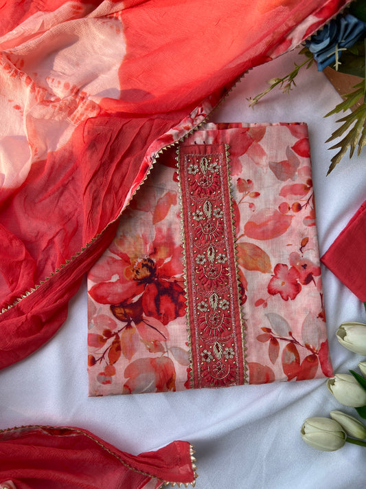 Floral Elegance with Tie-Dye Twist