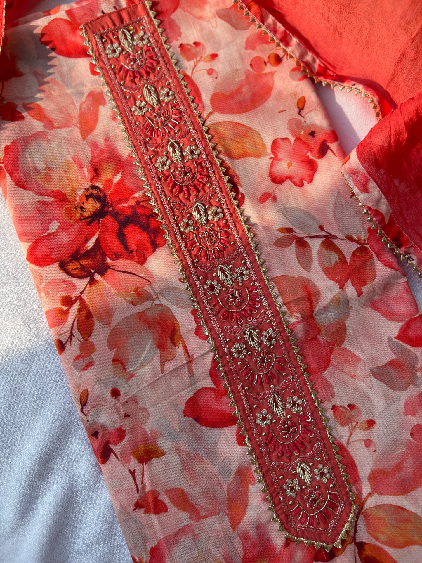 Floral Elegance with Tie-Dye Twist