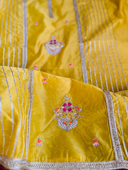 Sunshine Charm – Mustard Chanderi Silk Suit