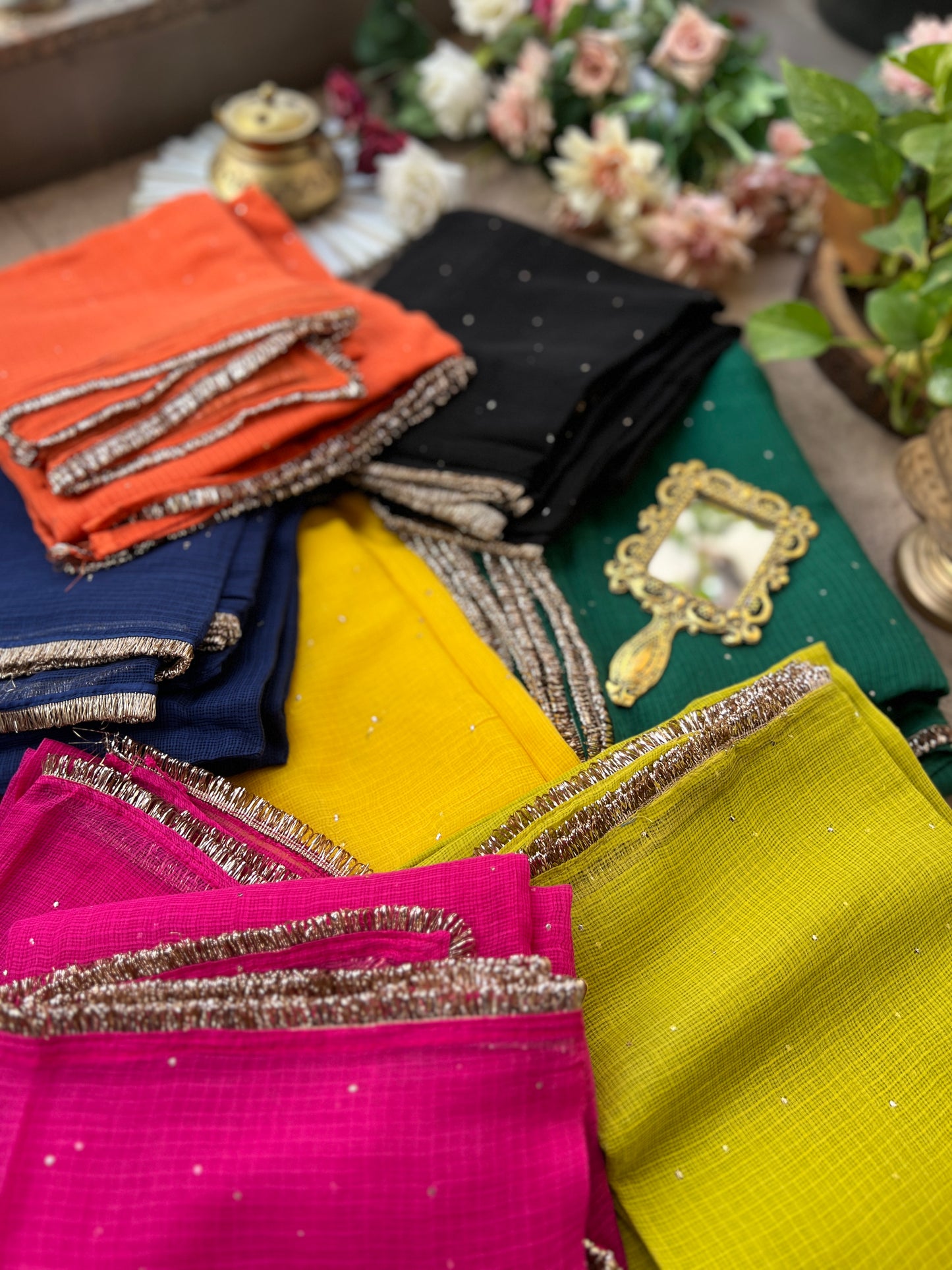 Kota Doriya Mukesh Work Unstitched Sui