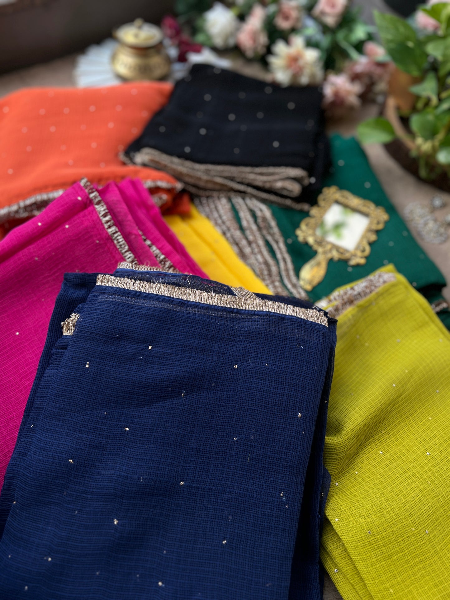 Kota Doriya Mukesh Work Unstitched Sui