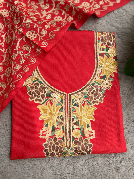 Timeless Kashmiri Suit with Intricate Hand Embroidery
