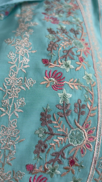 Timeless Mal Chanderi Suit with Delicate Embroidery & Chiffon Dupatta